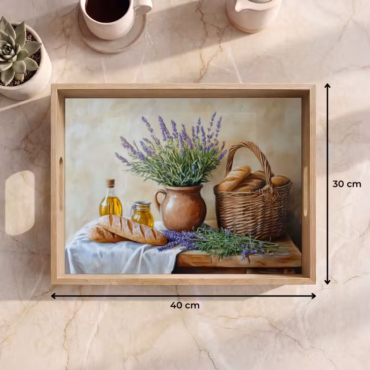 Tablett - Lavendel - Brot - Stilleben — 7
