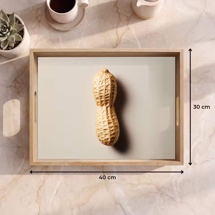 Tablett - Erdnuss - Roh - Beige — 7