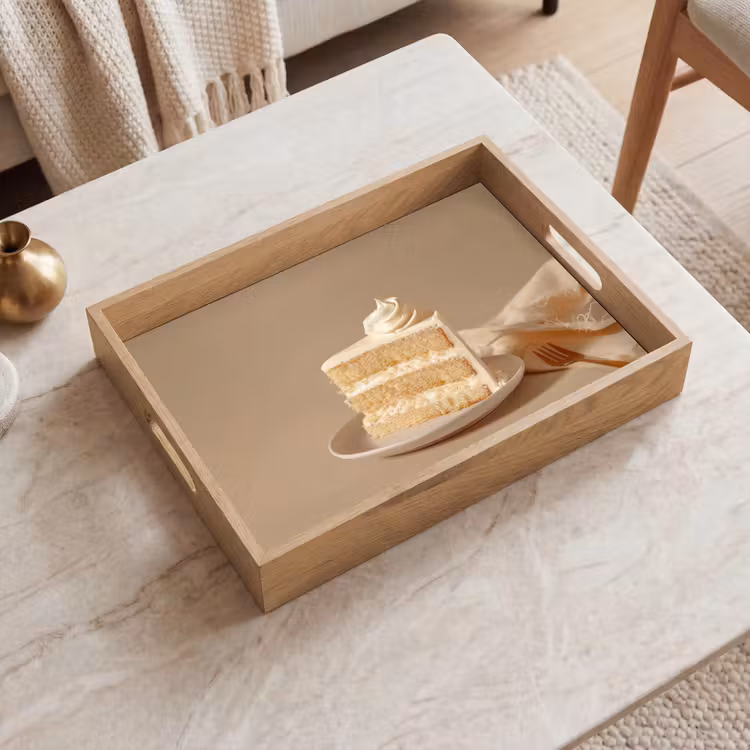 Tablett - Vanillekuchen - Torte - Cremig — 2
