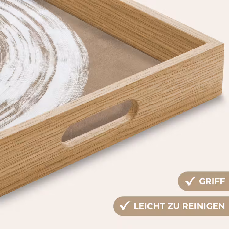 Tablett - Farbe - Braun - Japandi — 8