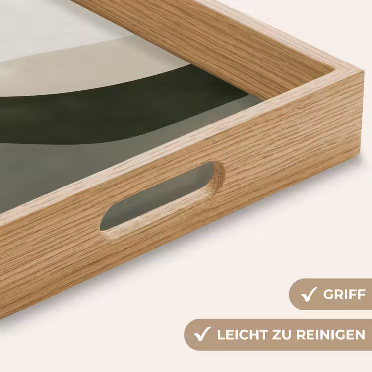 Tablett - Japandi - Grün - Abstrakt - Modern — 8