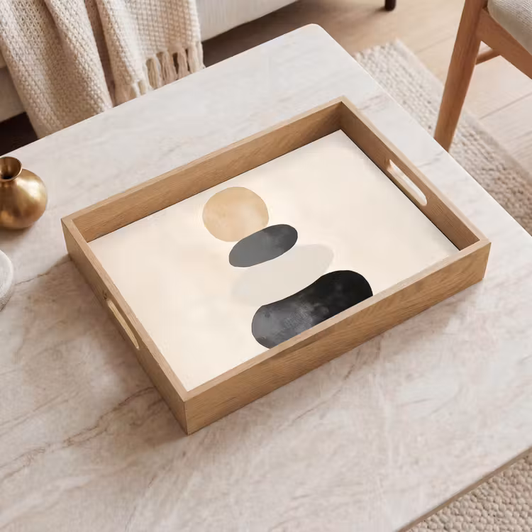 Tablett - Japandi - Wabi sabi - Beige — 2