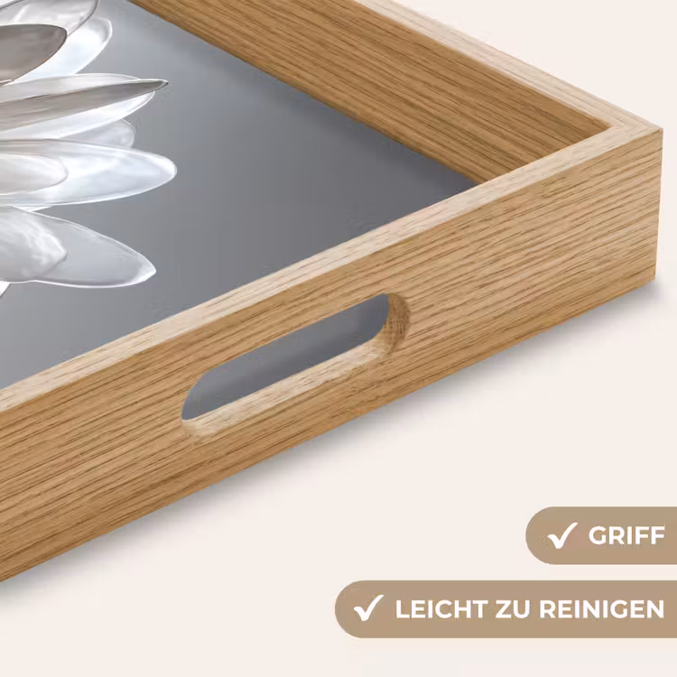 Tablett - Blume - Weiß - Neutral — 8