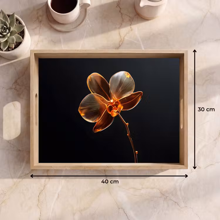 Tablett - Orchidee - Transparent - Blume — 7