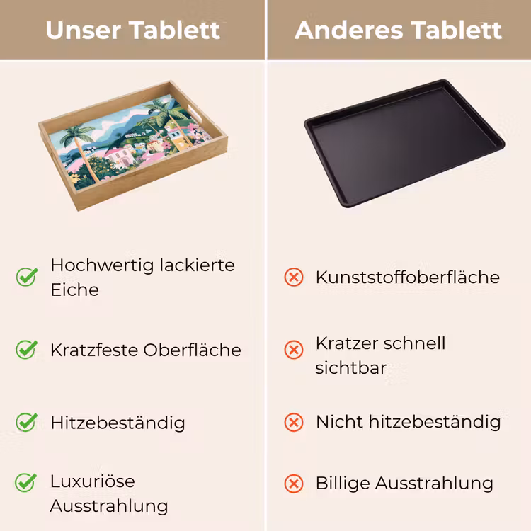 Tablett - Bunt - Häuser - Hügel - Rosa — 9