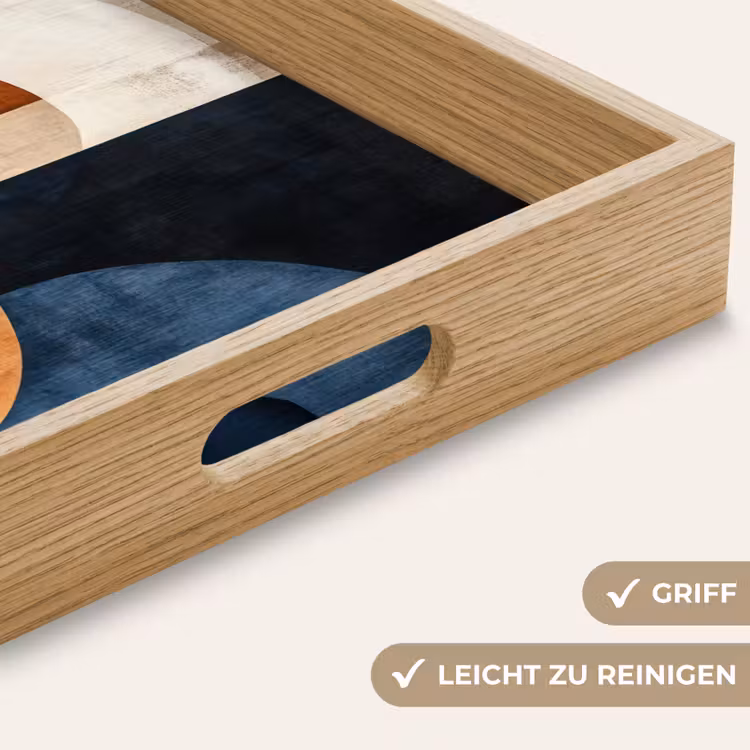 Tablett - Abstrakt - Formen - Dunkelblau — 8