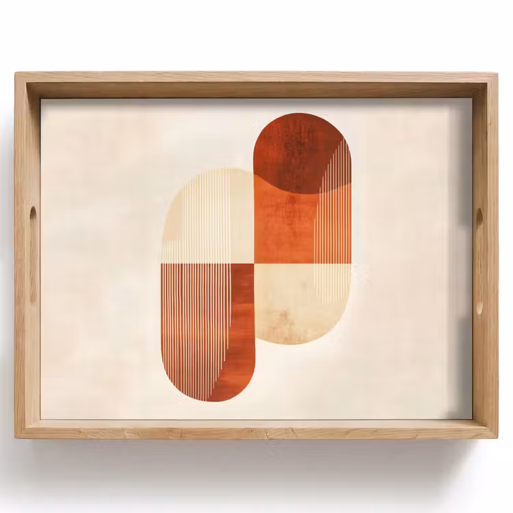 Tablett - Bögen - Beige - Formen — 1