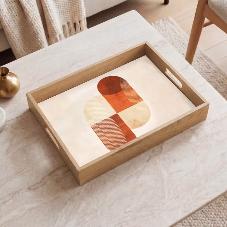 Tablett - Bögen - Beige - Formen — 2