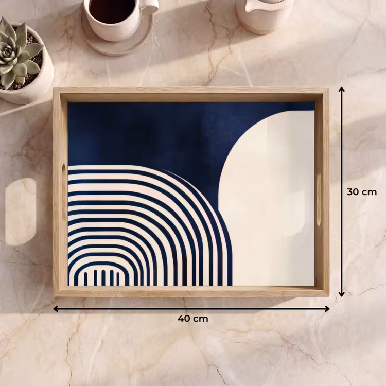 Tablett - Dunkelblau - Abstrakt - Linien — 7