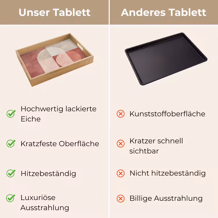 Tablett - Figuren - Abstrakt - Rosa — 9