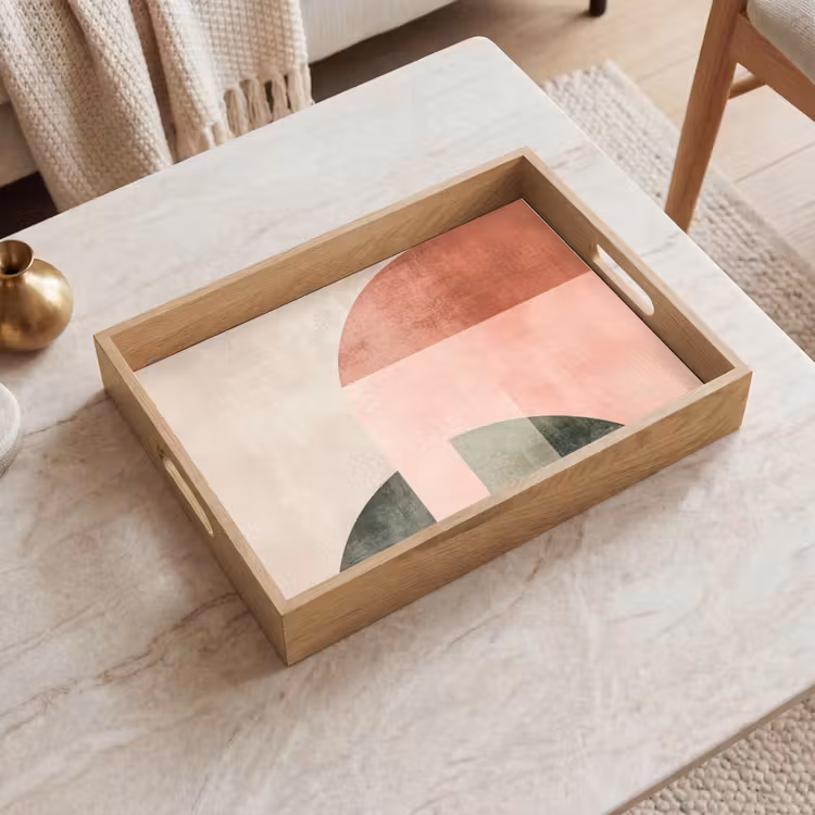 Tablett - Kreis - Abstrakt - Rosa — 2