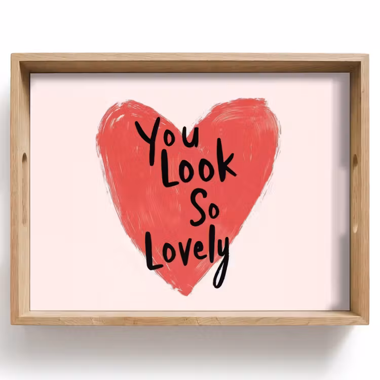 Tablett - Herz - Rot - Valentinstag — 1