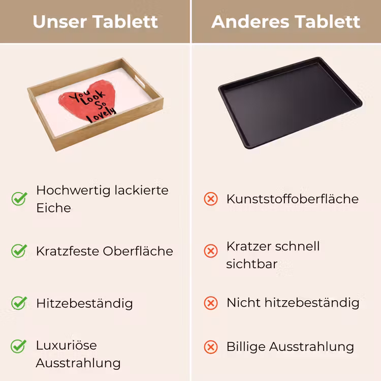Tablett - Herz - Rot - Valentinstag — 9