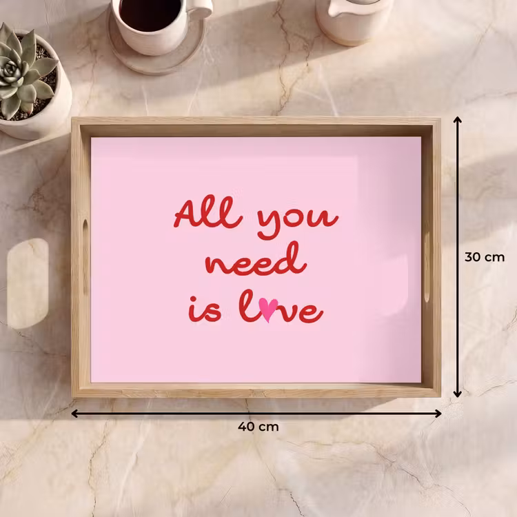 Tablett - Text - Rosa - Liebe - Herz — 7