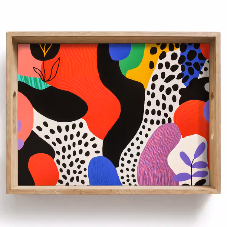 Tablett - Abstrakt - Formen - Farben - Punkte — 1