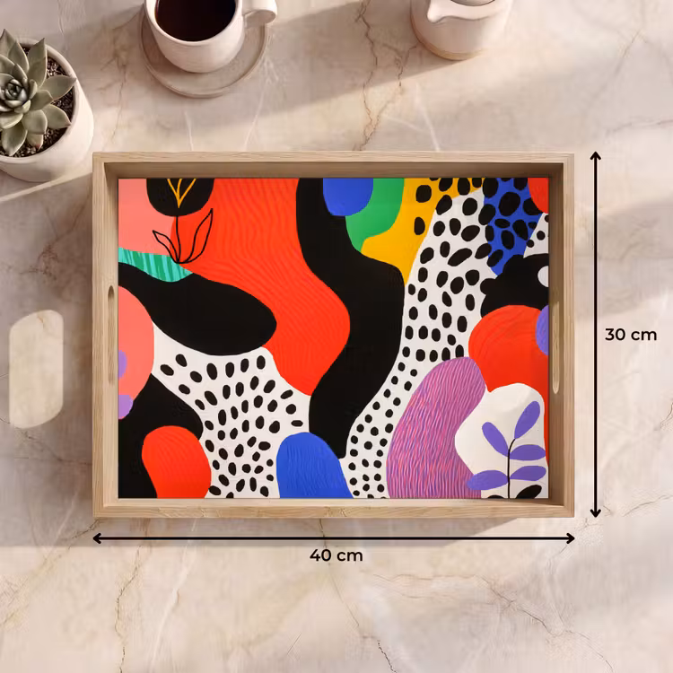 Tablett - Abstrakt - Formen - Farben - Punkte — 7