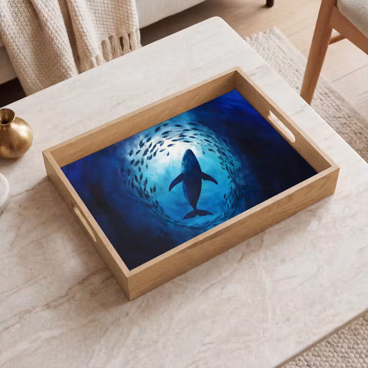 Tablett - Wal - Fisch - Dunkelblau — 2