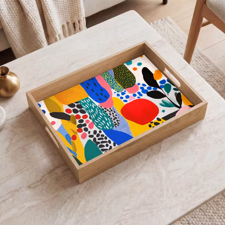 Tablett - Punkte - Formen - Modern - Farben — 2