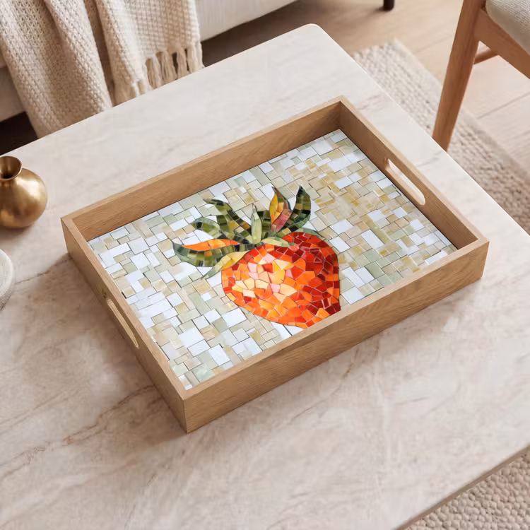 Tablett - Erdbeere - Rot - Mosaik - Obst — 2