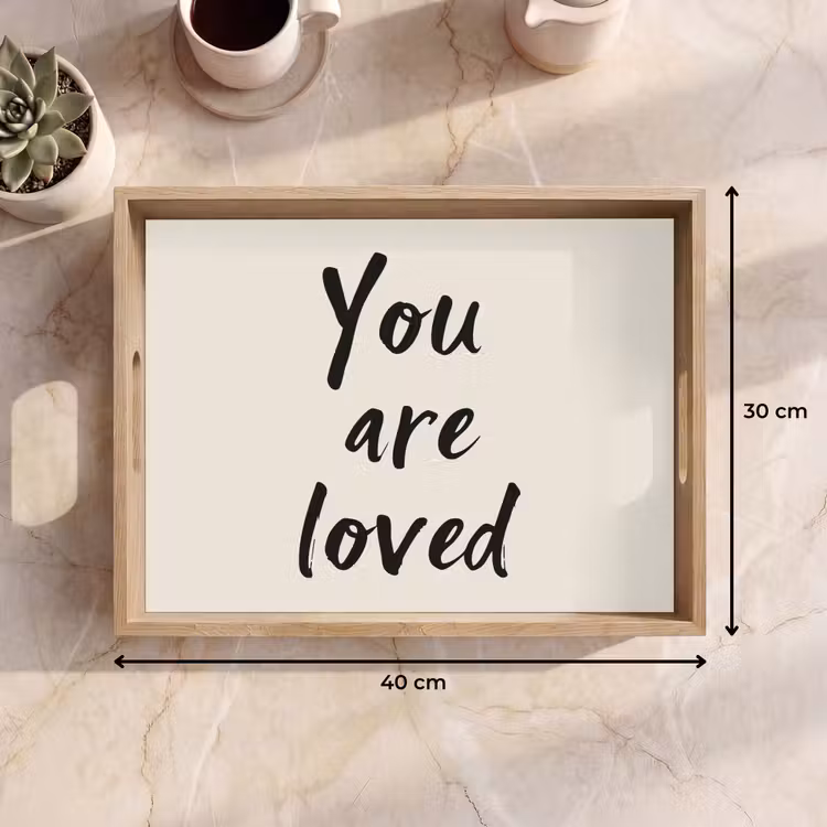 Tablett - Minimalistisch - Beige - Liebe — 7
