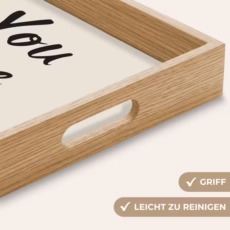 Tablett - Minimalistisch - Beige - Liebe — 8