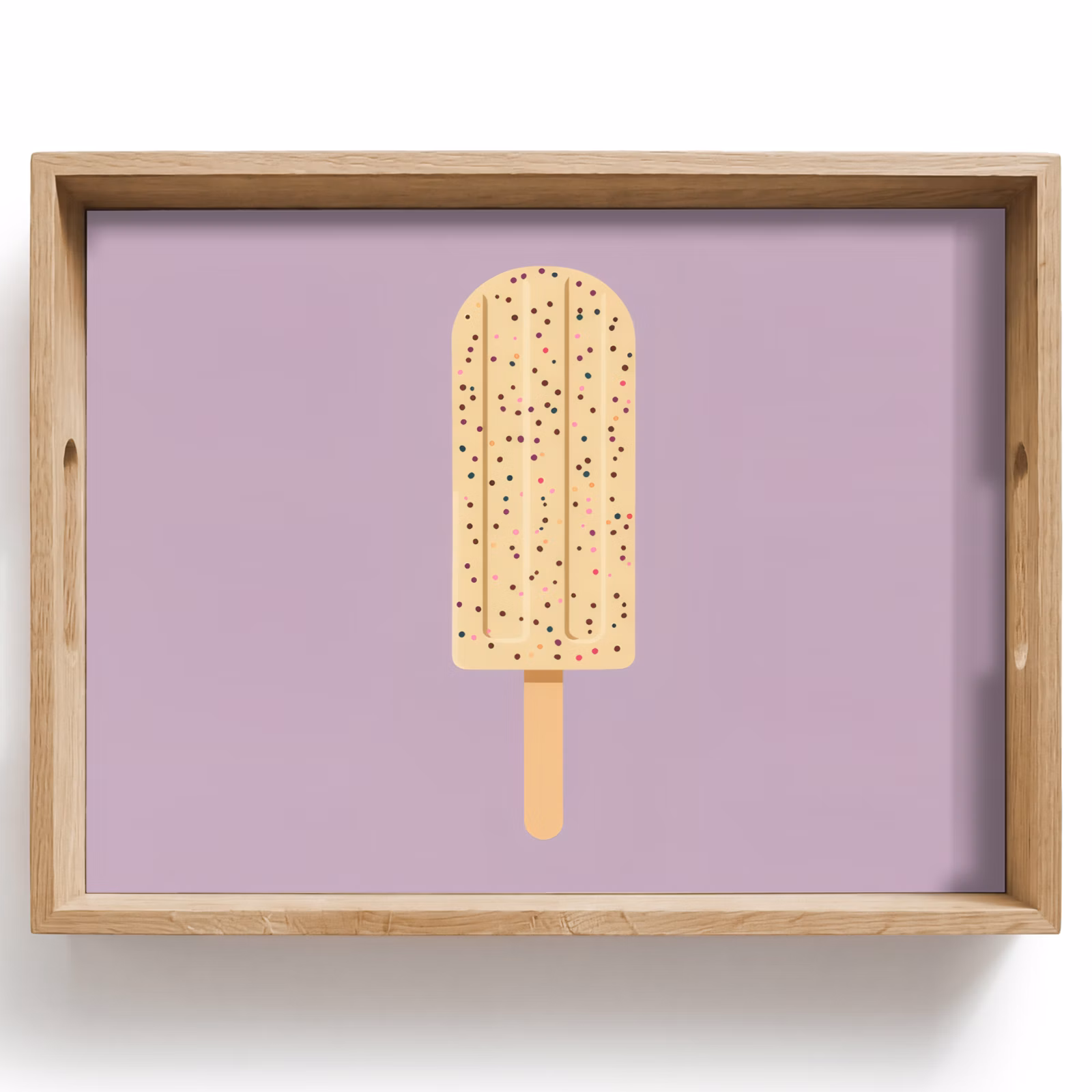 Tablett - Beige - Eiscreme - Sprenkeln — 1