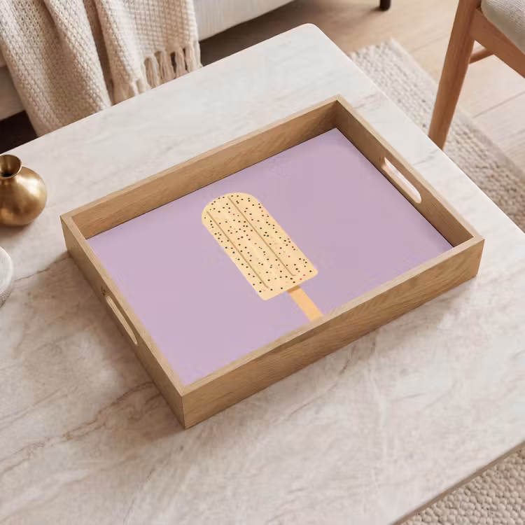 Tablett - Beige - Eiscreme - Sprenkeln — 2