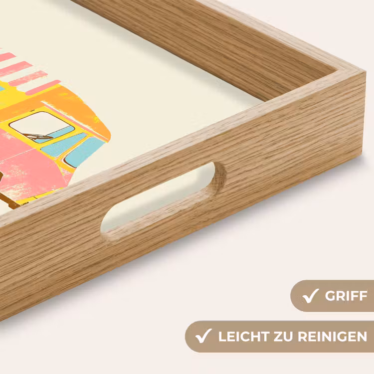 Tablett - Eiscreme-Wagen - Retro - Softeis - Rosa — 8