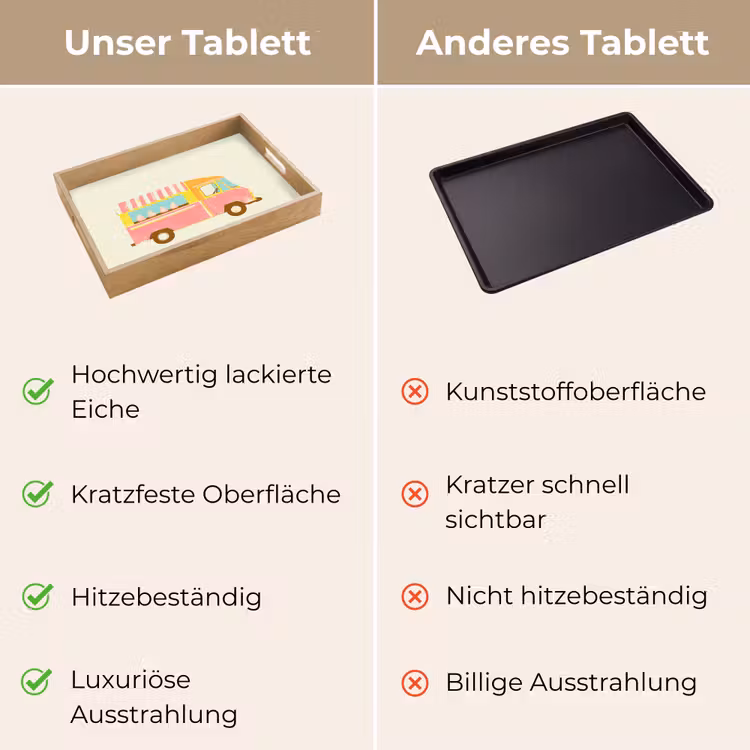 Tablett - Eiscreme-Wagen - Retro - Softeis - Rosa — 9