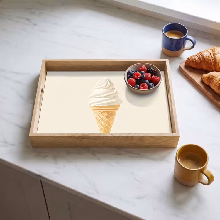 Tablett - Eiswaffel - Weiß — 3