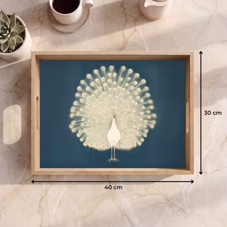 Tablett - Vogel - Blau - Vintage — 7