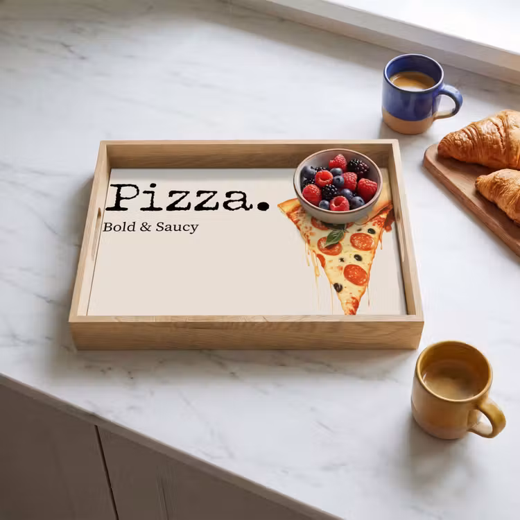 Tablett - Pizza - Käse - Peperoni — 3