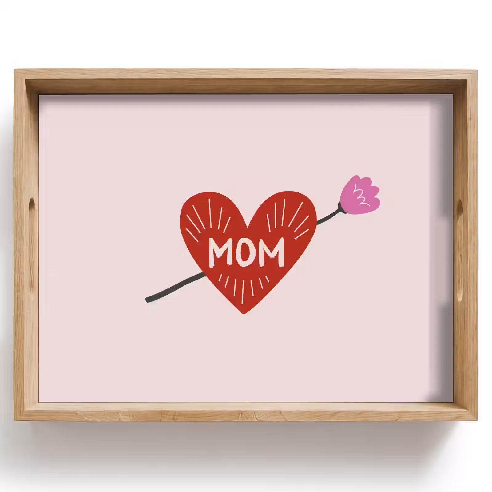 Tablett - Herz - Rot - Blume - Mutter — 1