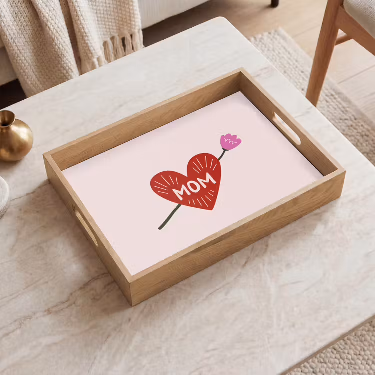 Tablett - Herz - Rot - Blume - Mutter — 2