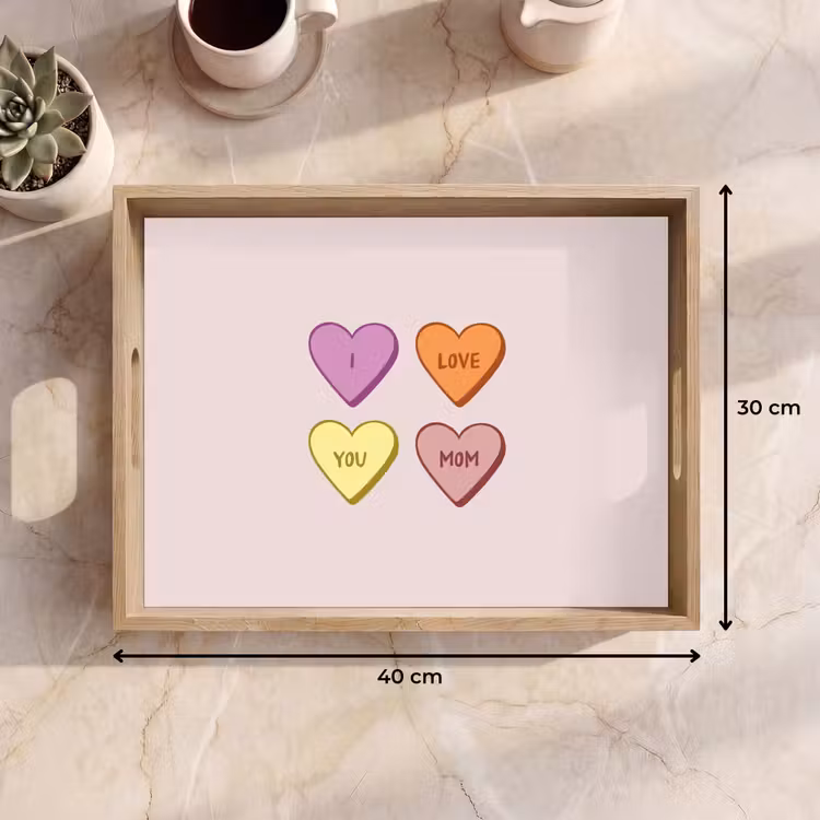Tablett - Herzen - Pastell - Liebe - Mutter — 7