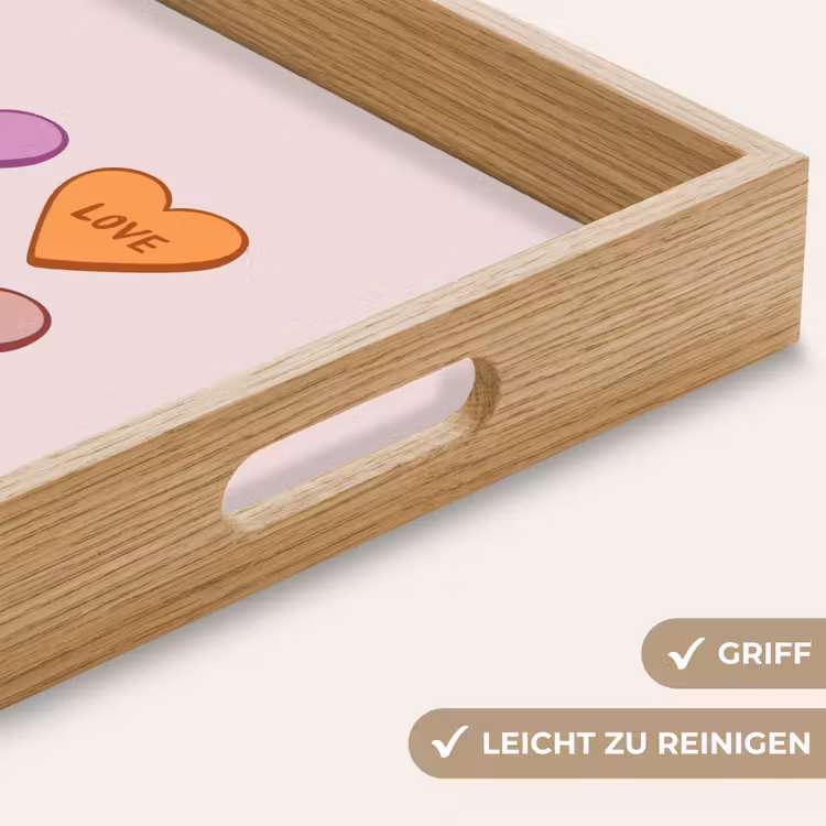 Tablett - Herzen - Pastell - Liebe - Mutter — 8