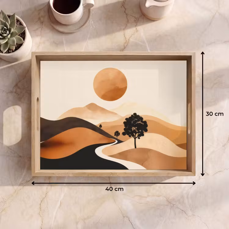 Tablett - Sonne - Hügel - Baum - Abstrakt — 7