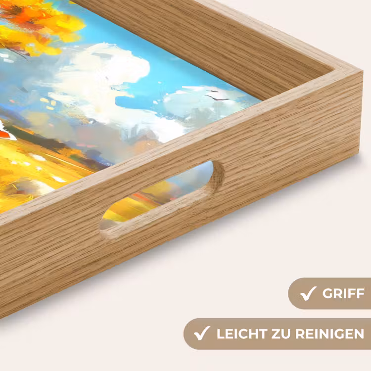 Tablett - Schafe - Wiese - Blumen — 8