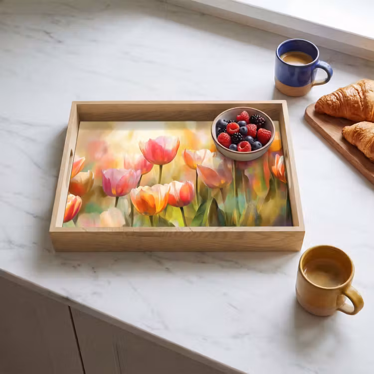 Tablett - Tulpen - Märchenhaft - Farbenfroh — 3