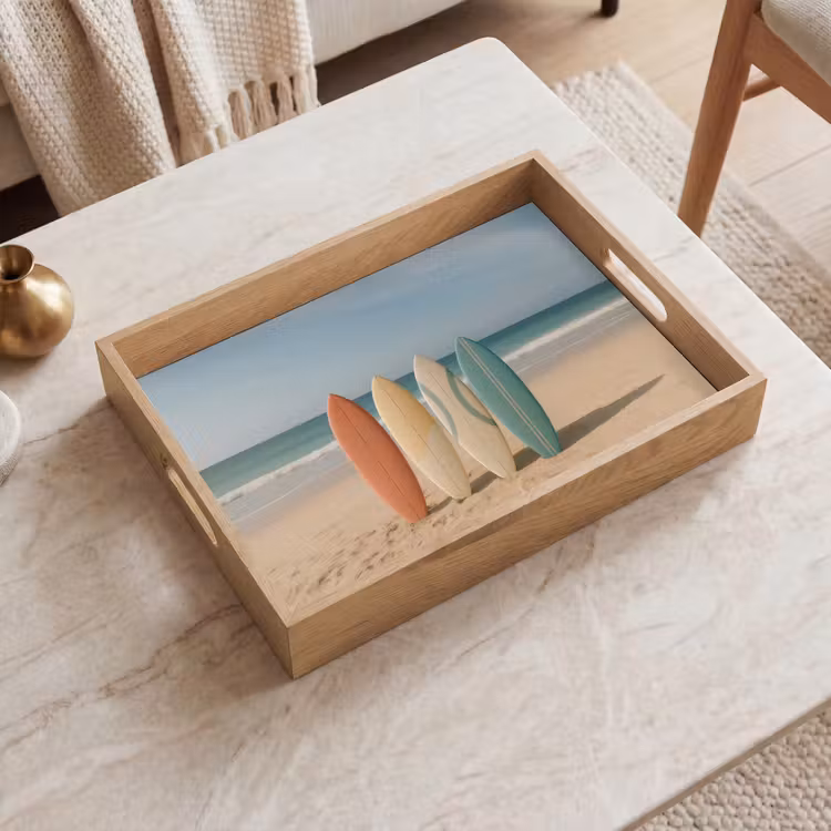 Tablett - Strand - Surfbrett - Pastell — 2