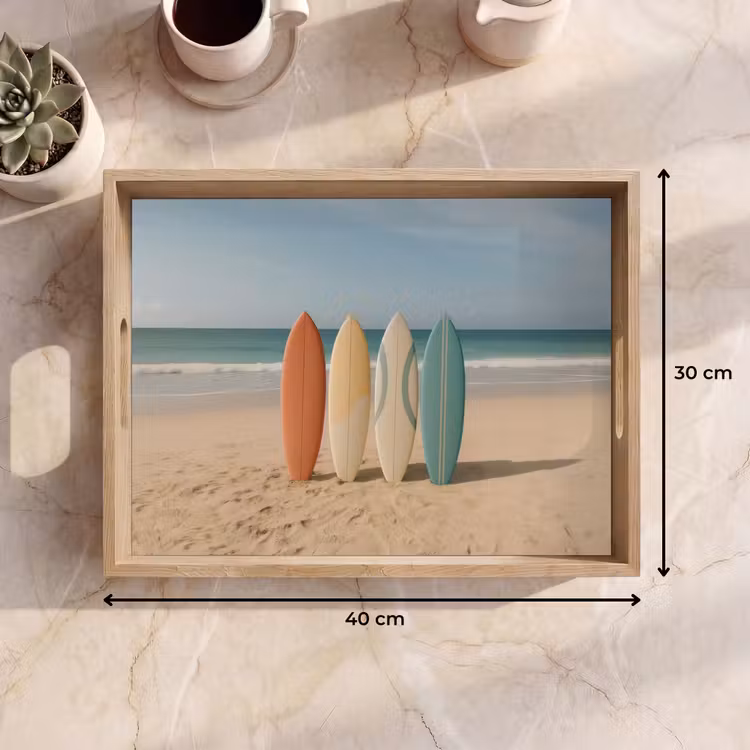 Tablett - Strand - Surfbrett - Pastell — 7