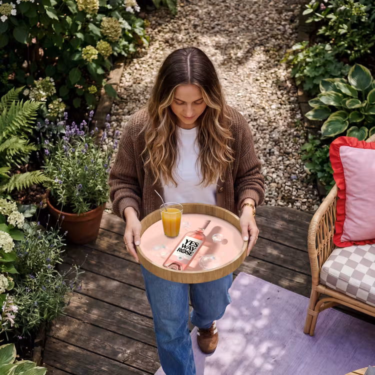 Tablett - Blasen - Rosé - Rosa — 6