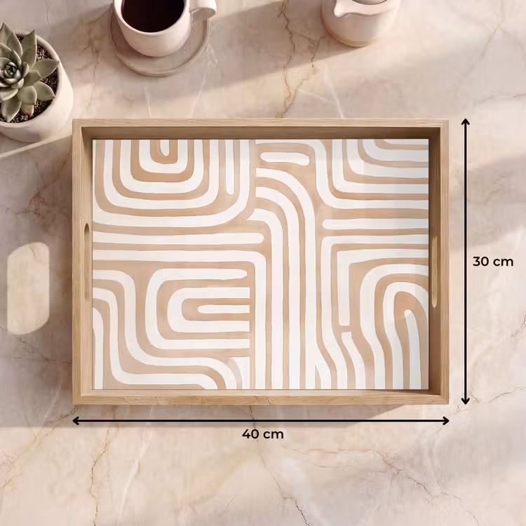 Tablett - Erdtöne - Labyrinth-Muster — 7