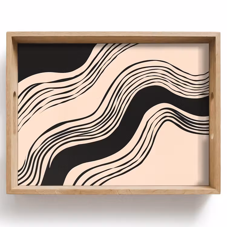 Tablett - Waves - Schwarz - Sand — 1