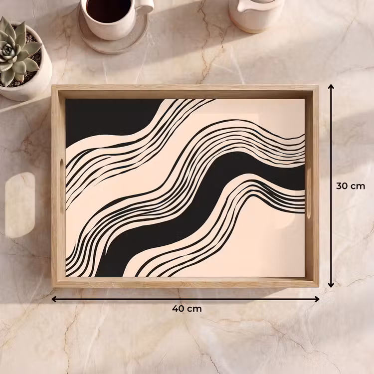 Tablett - Waves - Schwarz - Sand — 7