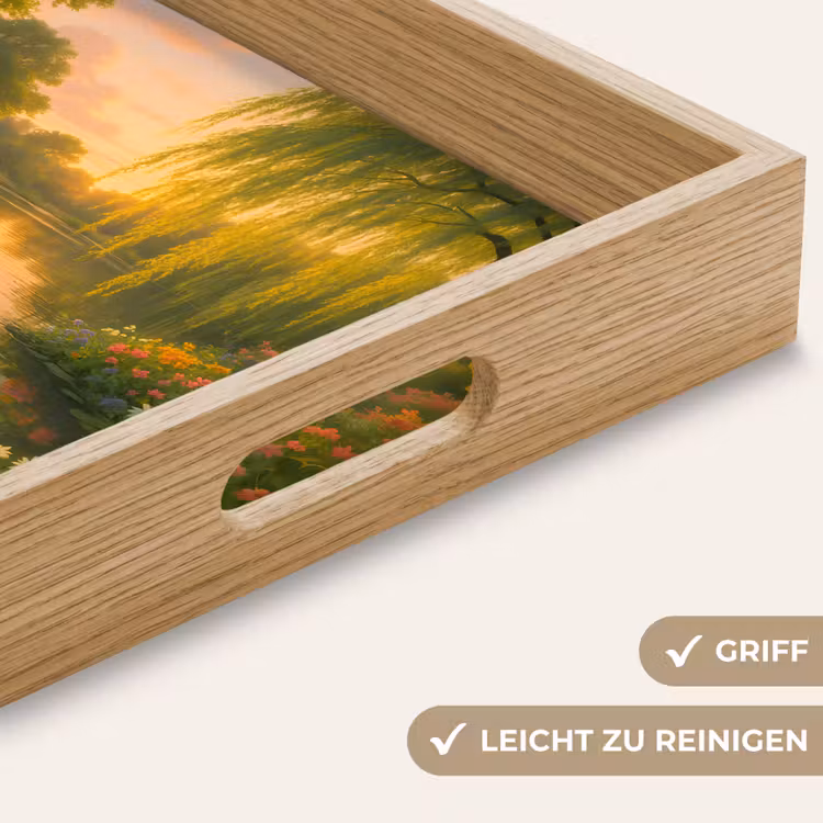 Tablett - Enten - Teich - Blumen — 8