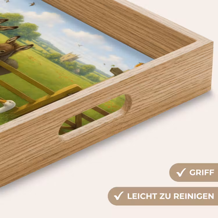 Tablett - Esel - Gänse - Farbenfroh — 8