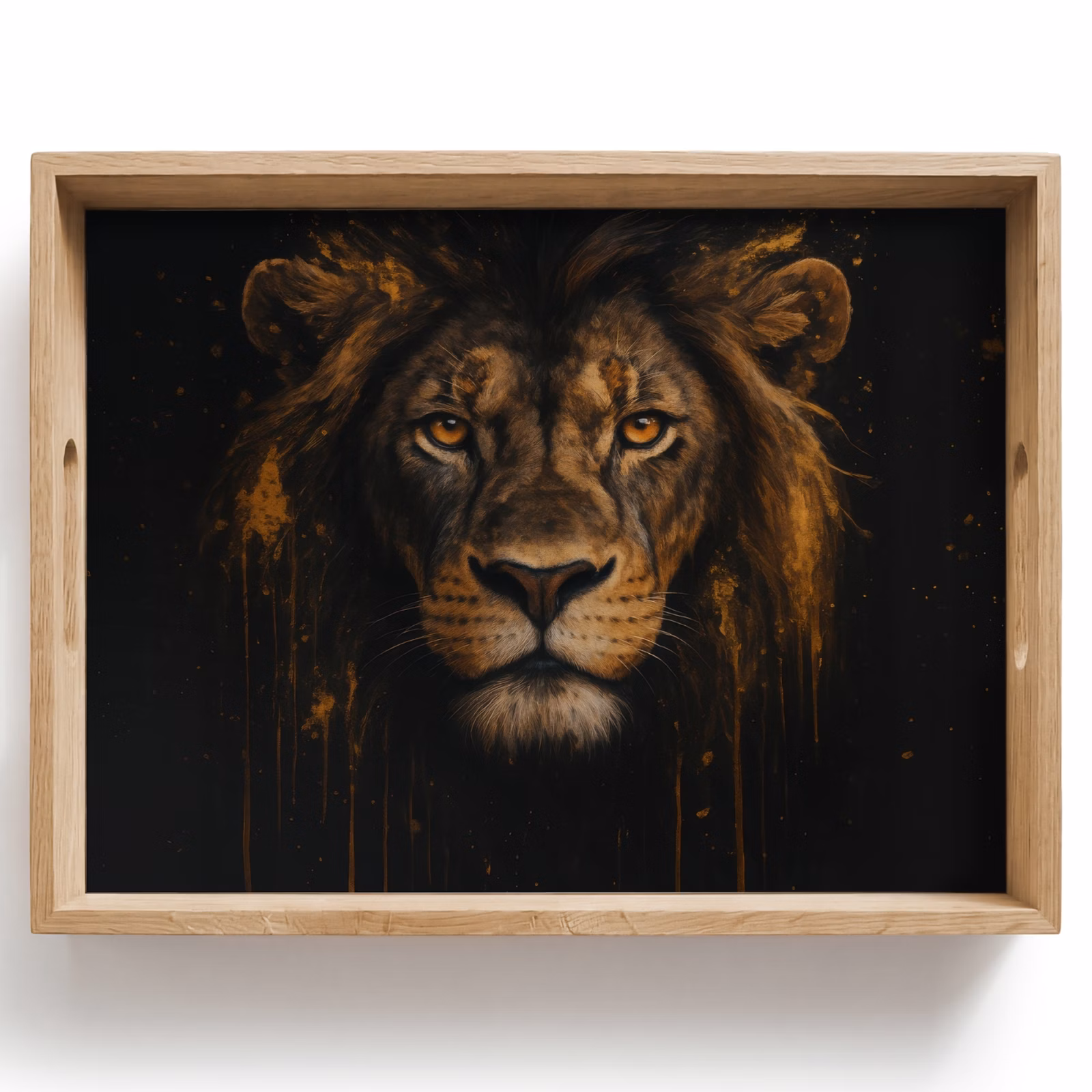 Tablett - Löwe - Gold - Drops — 1