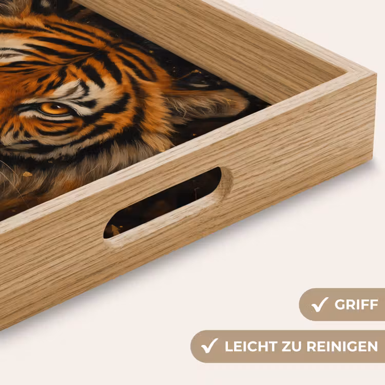 Tablett - Blätter - Tiger - Orange — 8