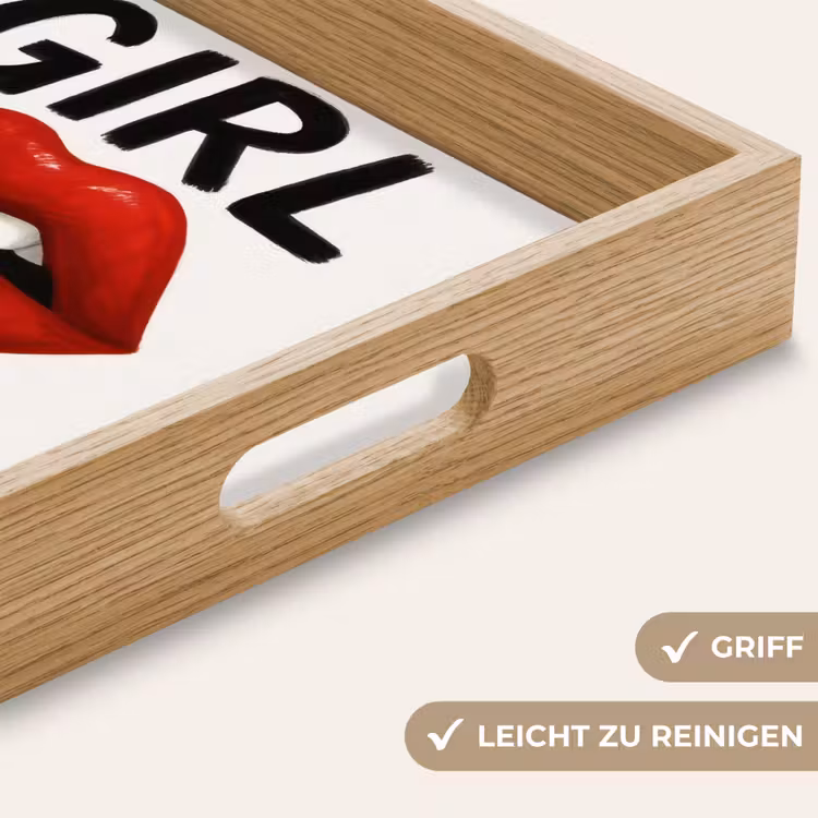 Tablett - Lippe - Mädchen - Rot - Buchstaben — 8